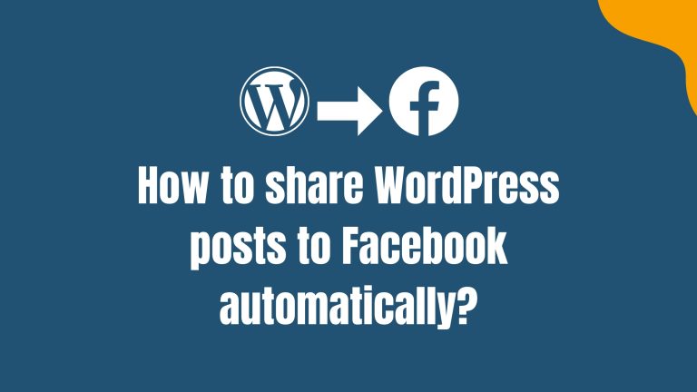 Sharing WordPress posts to Facebook automatically