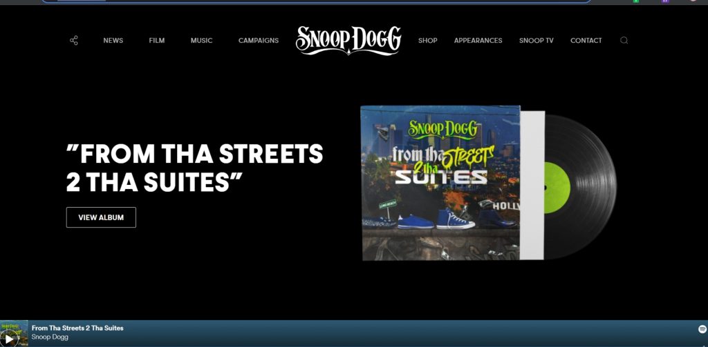 Snoop Dogg's website