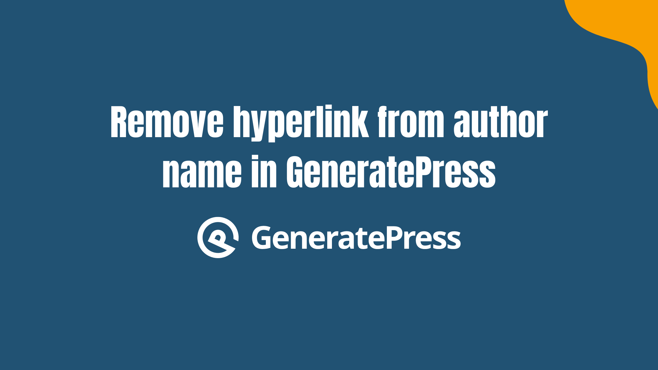 Remove URL from author name in GeneratePress