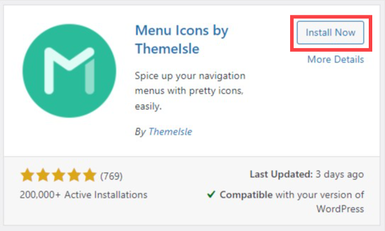 menu icons plugin